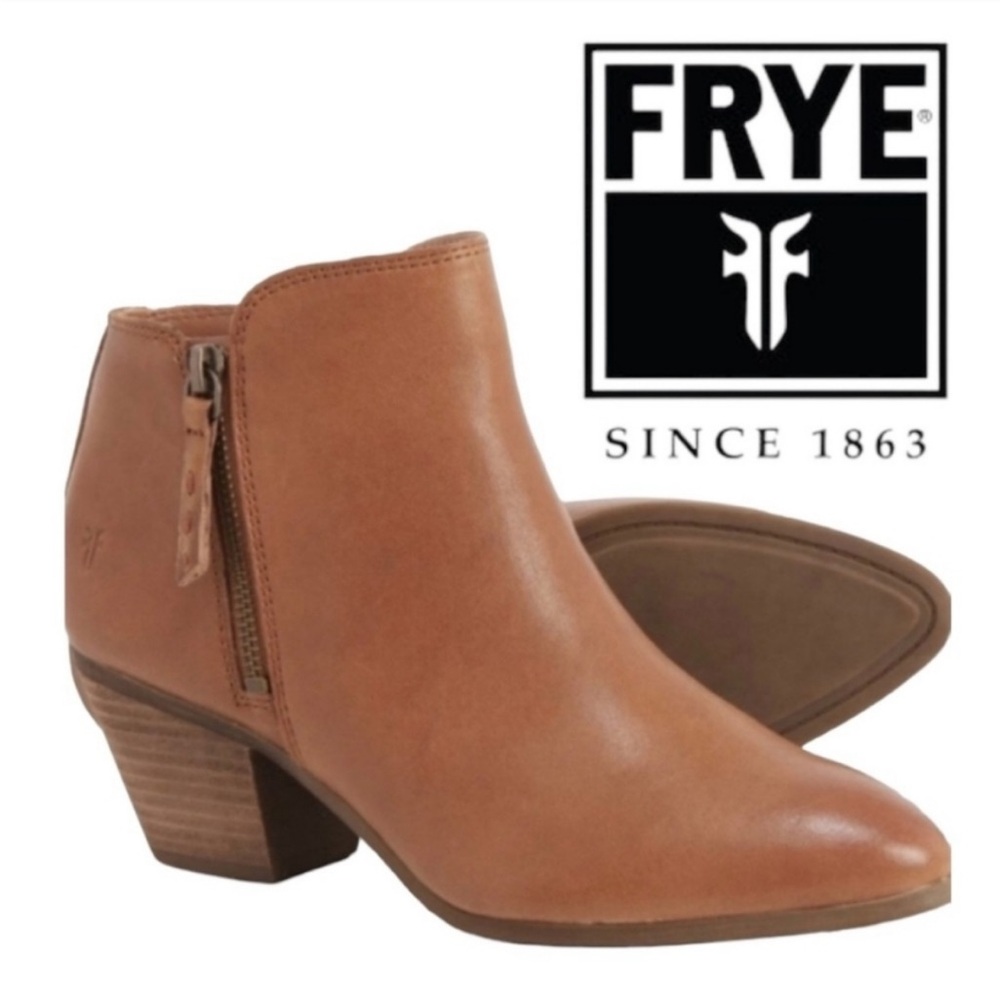 Frye Women's Brown Leather Ankle Booties - Picture 5 of 6